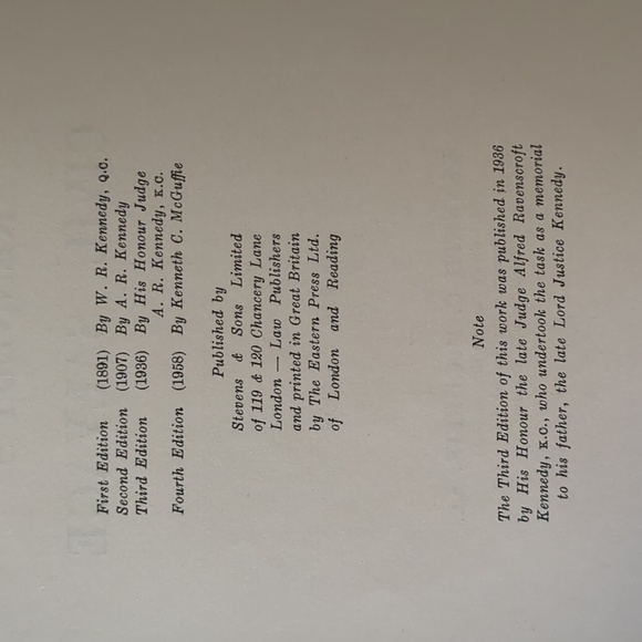 Kennedy's Civil Salvage - Fourth Edition - 1958 - Picture 12 of 14